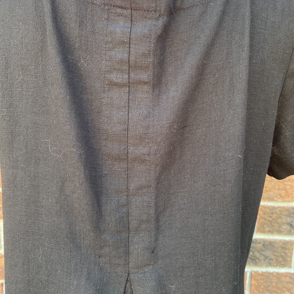 Athena Marie - black aline dress with pockets - viscose $ linen - Picture 11 of 13